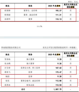 近1000万元 研发投入不及销售费用一半k8凯发网站悍高集团IPO七高管年薪合计(图2)